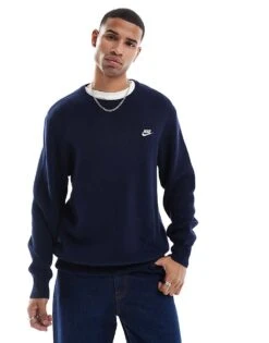 Nike Club Crew Sweatshirt In Dark Navy - NAVY For Men -Nike Sales Store 207053987 1 navy 1
