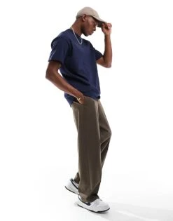 Nike Premium Essentials Short Sleeve T-shirt In Dark Blue For Men Mid Blue -Nike Sales Store 207054010 2