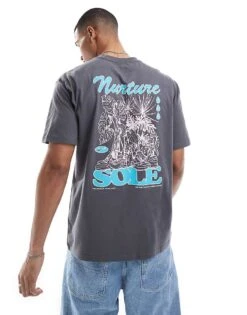 Nike Graphic T-shirt In Dark Grey For Men Charcoal -Nike Sales Store 207054057 1 charcoal 1