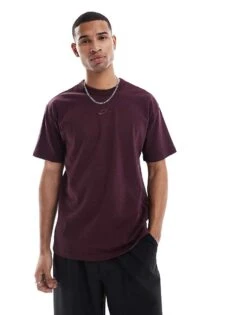 Nike Premium Essentials Short Sleeve T-shirt In Burgundy For Men -Nike Sales Store 207054109 1 burgundy 1
