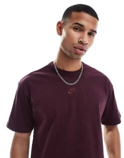 Nike Premium Essentials Short Sleeve T-shirt In Burgundy For Men -Nike Sales Store 207054109 3