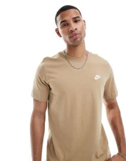 Nike Club T-shirt In Beige - BEIGE For Men