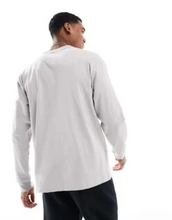 Nike Premium Essentials Long Sleeve T-shirt In Grey For Men -Nike Sales Store 207054149 3