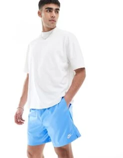 Nike Club Short In Blue For Men Mid Blue