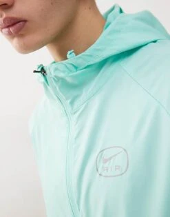 Nike Air Run Jacket In Grey And Turquoise For Men -Nike Sales Store 207054254 4