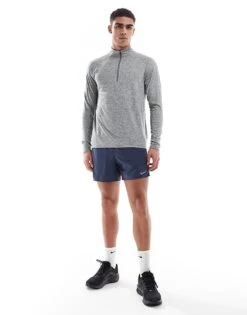 Nike Running Stride Dri-FIT Half Zip Longsleeve Top In Grey For Men -Nike Sales Store 207059067 3