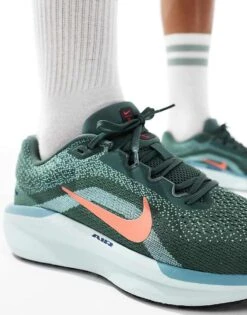 Nike Running Air Winflo 11 Trainers In Green For Men Light Green -Nike Sales Store 207059078 4