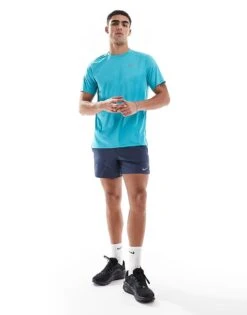 Nike Running Stride Dri-FIT T-shirt In Turquoise For Men Light Blue -Nike Sales Store 207059954 2