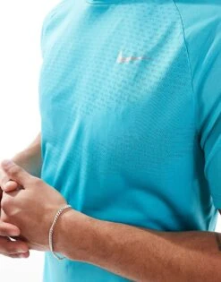 Nike Running Stride Dri-FIT T-shirt In Turquoise For Men Light Blue -Nike Sales Store 207059954 3