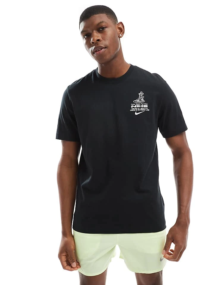 Nike Running Run Graphic T-shirt In Black For Men 4 Nike Running Run Graphic T-shirt In Black For Men - Image 2