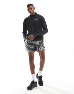 Nike Running Pacer Flash Half Zip Longsleeve Top In Black For Men -Nike Sales Store 207059975 1 black 1