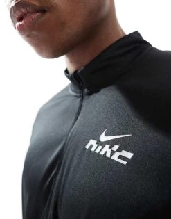 Nike Running Pacer Flash Half Zip Longsleeve Top In Black For Men -Nike Sales Store 207059975 2