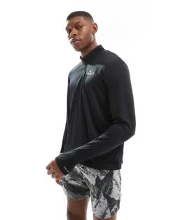Nike Running Pacer Flash Half Zip Longsleeve Top In Black For Men -Nike Sales Store 207059975 4