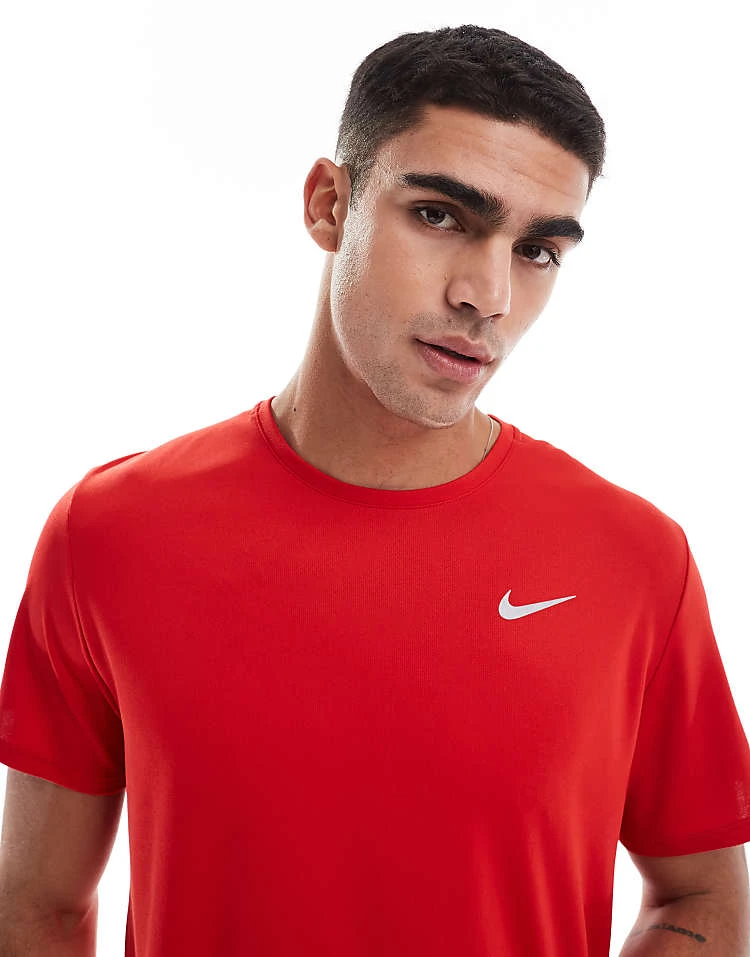 Nike Running Miler Dri-FIT T-shirt In Red For Men 7 Nike Running Miler Dri-FIT T-shirt In Red For Men - Image 5