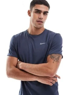 Nike Running Miler Dri-FIT T-shirt In Navy For Men 11 Nike Running Miler Dri-FIT T-shirt In Navy For Men -Nike Sales Store 207060055 1 navy 1