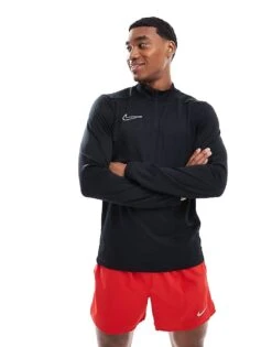 Nike Football Academy 25 Dri-FIT Half Zip Longsleeve Top In Black For Men -Nike Sales Store 207060082 1 black 1