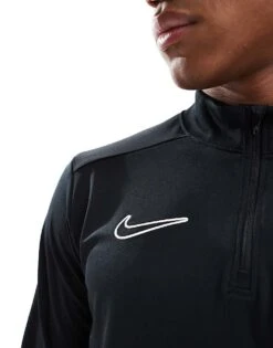 Nike Football Academy 25 Dri-FIT Half Zip Longsleeve Top In Black For Men -Nike Sales Store 207060082 3
