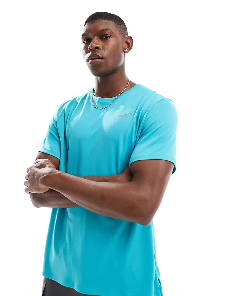 Nike Running Miler Dri-FIT T-shirt In Turquoise For Men Light Blue 7 Nike Running Miler Dri-FIT T-shirt In Turquoise For Men Light Blue - Image 5
