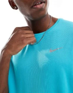 Nike Running Miler Dri-FIT T-shirt In Turquoise For Men Light Blue 9 Nike Running Miler Dri-FIT T-shirt In Turquoise For Men Light Blue -Nike Sales Store 207060186 3