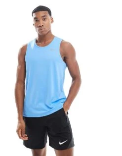 Nike Running Miler Dri-FIT Vest In Blue For Men Mid Blue -Nike Sales Store 207060198 1 midblue 1