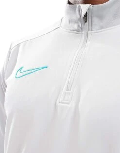 Nike Football Academy 25 Dri-FIT Half Zip Longsleeve Top In Grey For Men -Nike Sales Store 207060199 3