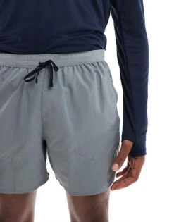 Nike Running Stride Dri-FIT 5 Inch Shorts In Grey For Men -Nike Sales Store 207060236 5