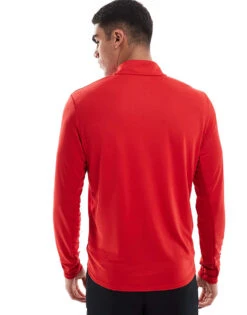 Nike Running Pacer Dri-FIT Half Zip Longsleeve Top In Red For Men -Nike Sales Store 207060280 4