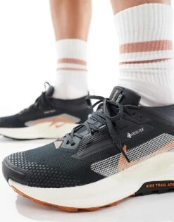 Nike Running ReactX Pegasus Trail 5 Gore-TEX Trainers In Black And Orange For Men -Nike Sales Store 207060311 5