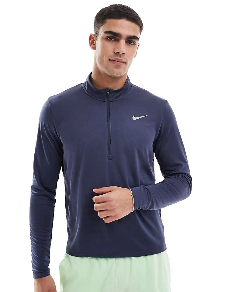 Nike Running Pacer Dri-FIT Half Zip Longsleeve Top In Grey For Men Light Blue 3 Nike Running Pacer Dri-FIT Half Zip Longsleeve Top In Grey For Men Light Blue
