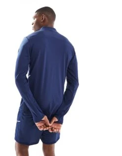 Nike Football Academy 25 Dri-FIT Half Zip Longsleeve Top In Navy For Men -Nike Sales Store 207060389 4