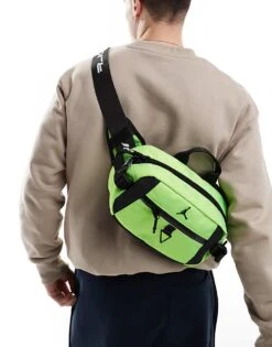 Jordan Sport Crossbody Bag In Lime For Men Light Green