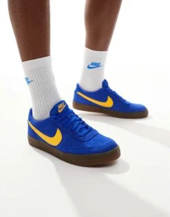 Nike Killshot 2 Leather Trainers In Blue And Yellow For Men Navy -Nike Sales Store 207196171 1 navy 1