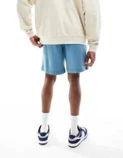 Nike Swoosh Graphic Shorts In Blue For Men Mid Blue -Nike Sales Store 207357353 2