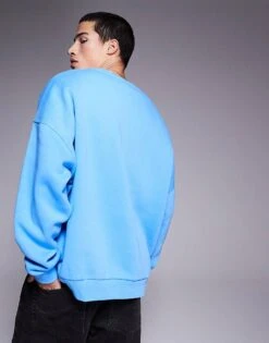 Nike Club Sweatshirt In Blue For Men Mid Blue -Nike Sales Store 207357372 3