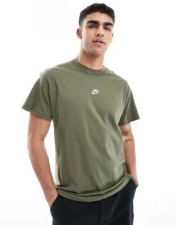 Nike Premium Essentials T-shirt In Khaki For Men Mid Green -Nike Sales Store 207357393 1 midgreen 1