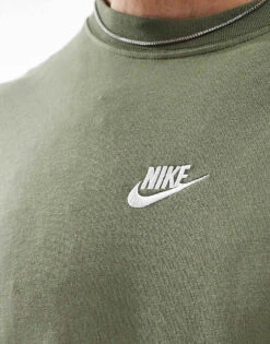 Nike Premium Essentials T-shirt In Khaki For Men Mid Green -Nike Sales Store 207357393 4