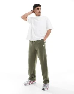 Nike Club Joggers In Olive For Men Mid Green