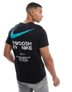 Nike Club Swoosh Graphic T-shirt In Black For Men -Nike Sales Store 207357414 1 black 1
