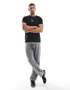 Nike Club Swoosh Graphic T-shirt In Black For Men -Nike Sales Store 207357414 3