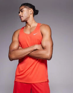 Nike Running Fast Dri-FIT Vest In Red For Men