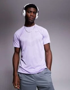 Nike Running Stride Dri-FIT T-shirt In Lilac For Men