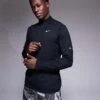 Nike Running DRI-FIT Element Zip Long Sleeve Top In Black For Men -Nike Sales Store 207638710 1 black