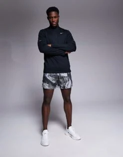 Nike Running DRI-FIT Element Zip Long Sleeve Top In Black For Men -Nike Sales Store 207638710 4