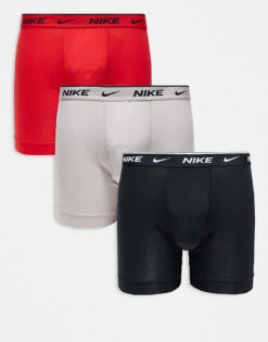 Nike Everyday Cotton Stretch 3 Pack Boxer Briefs In Black/grey/red For Men Black/ College Gre -Nike Sales Store 207806770 1 blackcollegegre 1
