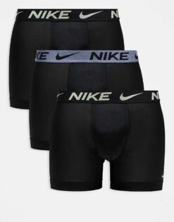 Nike Elite Breathe 3 Pack Boxer Briefs In Black With Contrast Waistbands For Men Blk - Brly Vlt/ As -Nike Sales Store 207806784 1 blkbrlyvltas 1