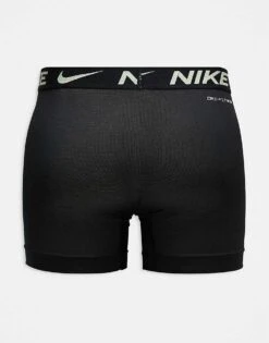 Nike Elite Breathe 3 Pack Boxer Briefs In Black With Contrast Waistbands For Men Blk - Brly Vlt/ As -Nike Sales Store 207806784 3