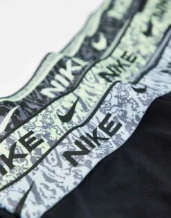 Nike Everyday Cotton Stretch 3 Pack Trunks In Black With Graffiti Waistband For Men Blk - Glac Bl/ Brl -Nike Sales Store 207806811 3